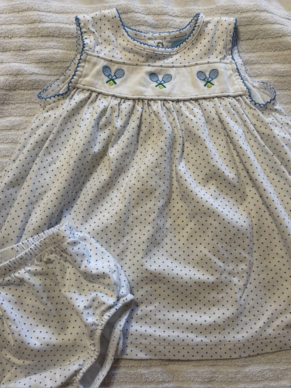 Edgehill collection polka dot dress with bloomers